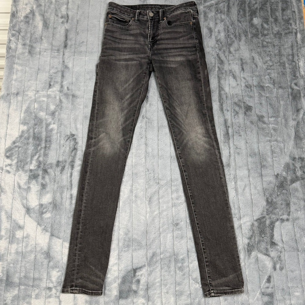 American Eagle Mens Next Level Flex Stacked Skinny Jeans Faded Black 28x30